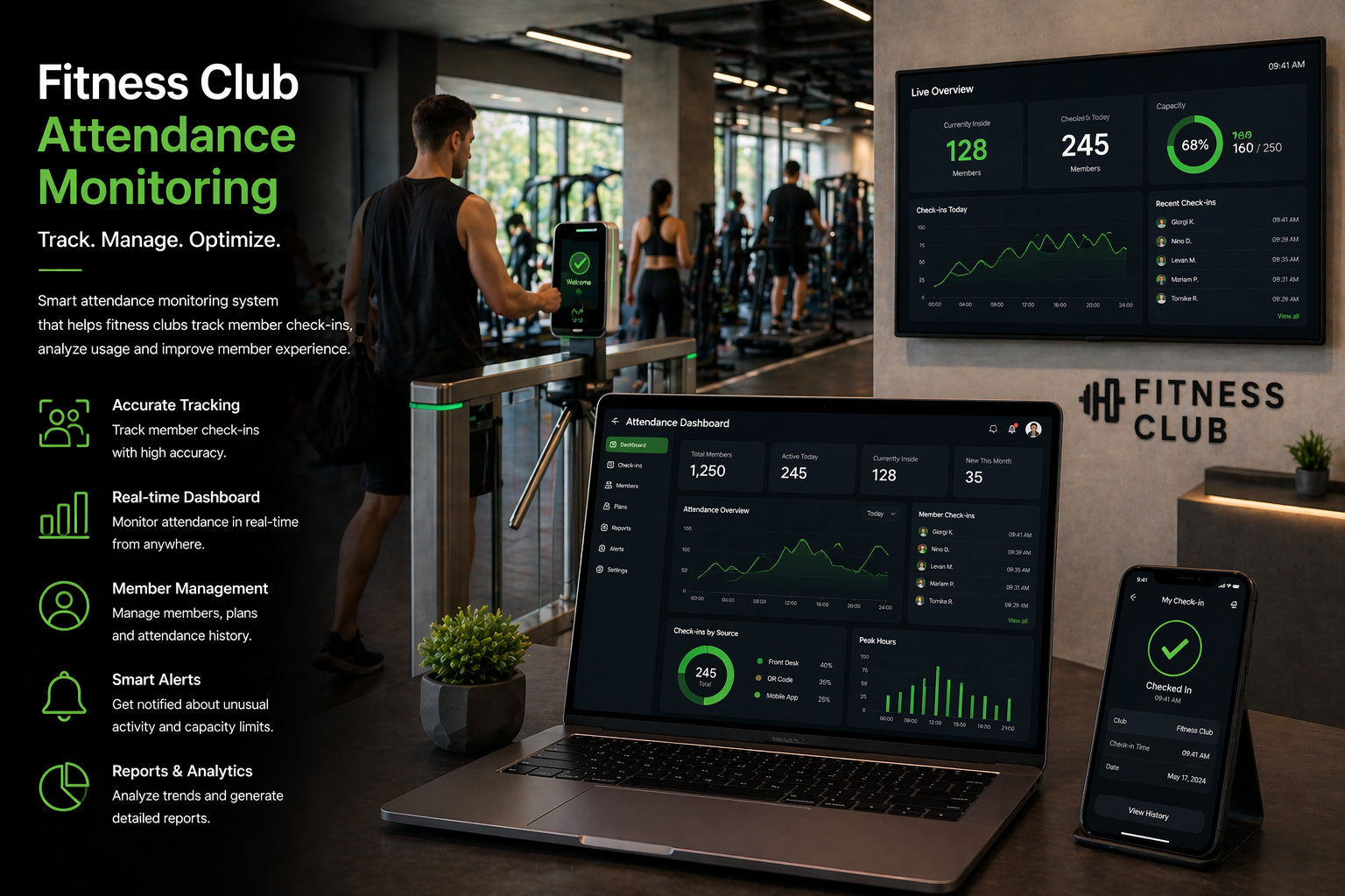 Fitness Club Attendance Monitoring